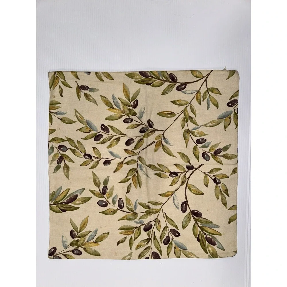 Pottery Barn Olive Branch Pillow Cover 20x20 Set‎ of 2 Wine Tasting Decoration